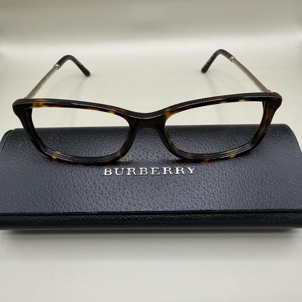 Burberry B 2120 3001 Eyeglasses & Case Brown ‎ Tortoise Temples 53mm READ